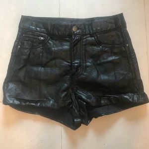 Faux Leather Shorts